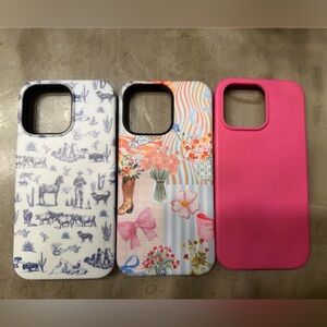 Western, Floral and Pink Phone Case Set